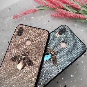 Etui Bee Glitter IPHONE XS MAX niebieskie uniwersalny 5