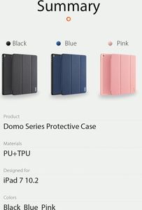 Etui na tablet Dux Ducis Domo Series Etui na Tablet do Tabletu podstawka Apple IPAD 7 10.2 czarne uniwersalny 28