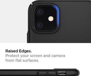 Spigen Etui Spigen Thin Fit Air IPHONE 11 czarne ACS00067 uniwersalny 6