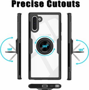 Etui Pancerne Clear Carbon Ring SAMSUNG GALAXY NOTE 10 czarne uniwersalny 3