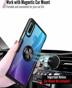 Etui Pancerne Clear Carbon Ring HUAWEI P30 czarne uniwersalny 4