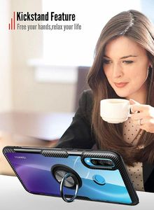 Etui Pancerne Clear Carbon Ring HUAWEI P30 czarne uniwersalny 5