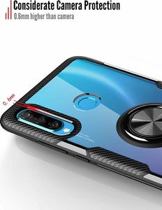 Etui Pancerne Clear Carbon Ring HUAWEI P30 czarne uniwersalny 6
