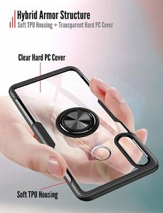 Etui Pancerne Clear Carbon Ring HUAWEI P30 czarne uniwersalny 7