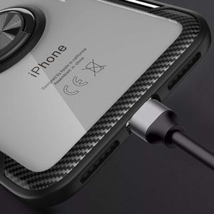 Etui Pancerne Clear Carbon Ring IPHONE XS MAX czarne uniwersalny 3