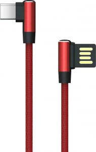 Kabel USB Akasa USB-A - USB-C 1 m Czerwony (AK-CBUB40-10RD) 1