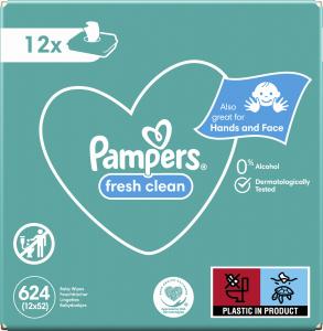 Pampers Chusteczki nawilżane FreshClean 12x52 szt. 5