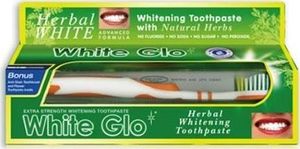 White Glo Zestaw Herbal Whitening Toothpaste pasta do zębów 100ml + szczoteczka do zębów 1