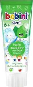 Bobini Pasta do zębów 6+ miętowa guma balonowa 75ml 1