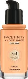 MAX FACTOR Facefinity All Day Flawless 3in1 Foundation SPF20 70 Warm Sand 30ml 1