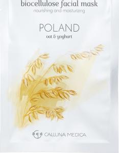 Calluna Medica Poland Nourishing & Moisturizing Biocellulose Facial Mask odżywczo-nawilżająca maseczka z biocelulozy Oat & Yoghurt 12ml 1