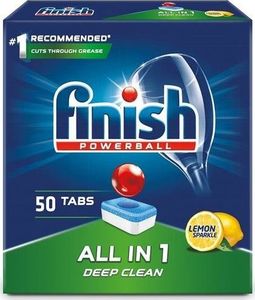 Finish Powerball All In 1 Max tabletki do mycia naczyń w zmywarkach Lemon 50szt 1