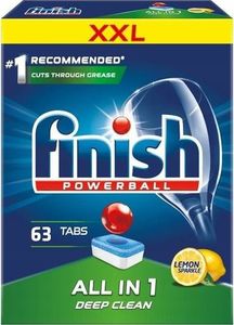 Finish FINISH_Powerball All In 1 Max tabletki do mycia naczyń w zmywarkach Lemon 63szt 1