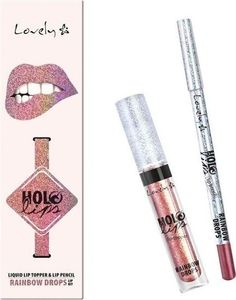 Lovely LOVELY_Holo Lips Liquid Lip Topper Lip Pencil wielofunkcyjny zestaw do makijażu ust 3 Rainbow Drops 1