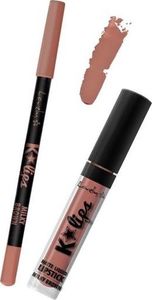 Lovely LOVELY_K'Lips Matte Liquid Lipstick Lip Liner zestaw do wykonywania makijażu ust 3 Milky Brown 1