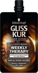 Gliss Kur Ultimate Repair Weekly Therapy intensywna odżywka do bardzo zniszczonych i suchych włosów 50ml 1