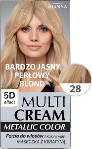 Joanna Multi Cream Color 5D effect 28 bardzo jasny perłowy blond 1