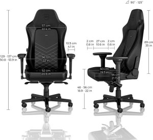 Fotel Noblechairs HERO - czarny/platynowa biel (GAGC-117) 3