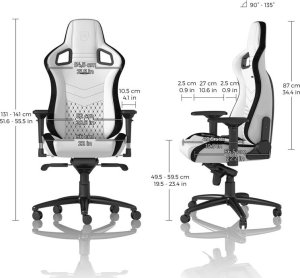 Fotel Noblechairs EPIC - biały/czarny (GAGC-085) 3