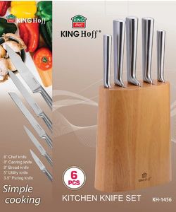 KingHoff ZESTAW NOŻY KUCHENNYCH W BLOKU 6 ELE. KINGHOFF KH-1456 3