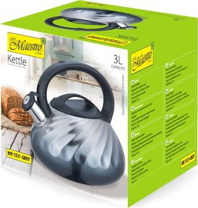 Maestro CZAJNIK STALOWY 3.0L MAESTRO GREY MR-1321 2