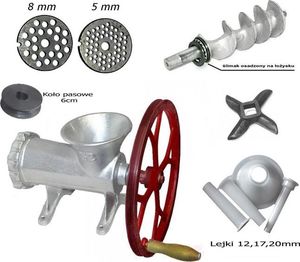 Maszynka do mielenia mięsa Edel Hoff MASZYNKA ŻELIWNA DO MIELENIA MIĘSA #32 z KOŁEM EDEL HOFF [EH-7205] 2