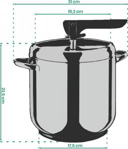 Gorgel Szybkowar manualny Garnek ciśnieniowy 9 L MANHEIM GERMANIA 5
