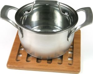 KingHoff ZESTAW KWADRATOWYCH PODSTAWEK Z BAMBUSA 20cm KINGHOFF [KH-1216] 3