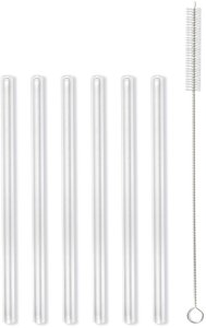 Vialli Design SŁOMKI SZKLANE TRANSPARENT 15cm ZESTAW 6 SZTUK ZE SZCZOTECZKĄ 26582 VIALLI DESIGN 2