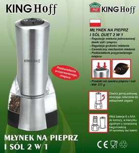 Młynek do przypraw KingHoff MŁYNEK ELEKTRYCZNY DO SOLI i PIEPRZU 2W1 KINGHOFF [KH-4043] 3