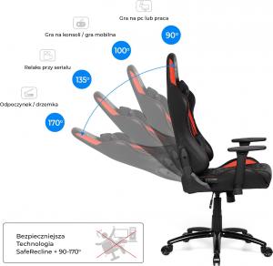 Fotel Gamvis Phantom Damski Czarno-różowy 14