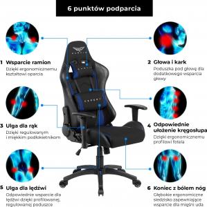 Fotel Gamvis Expert Czarno-niebieski (materiałowy) 13