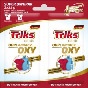 Triks TRIKS_Oxy odplamiacz do tkanin kolorowych w proszku 2x25g 1