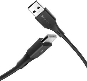 Kabel USB Blitzwolf USB-A - USB-C 1 m Czarny (BW-TC14 Black) 1
