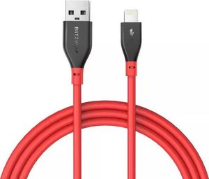 Kabel USB Blitzwolf BW-MF11 USB - Lightning 0,9m czerwony 1