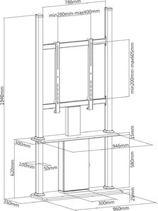 Maclean Stojak podłogowy MC-844 45'' - 55'' 5