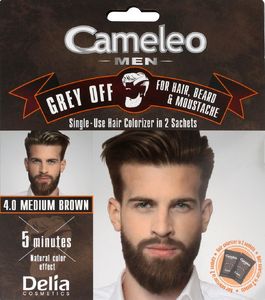 Delia Cameleo Men Krem koloryzujący do włosów, brody i wąsów 4.0 medium brown 15mlx2 1