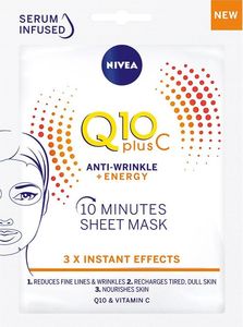 Nivea Q10 Plus C Maska w płacie 10-minutowa Anti-Wrinkle+Energy 1