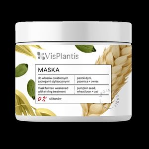 Elfa Pharm Vis Plantis Vegan Friendly Maska do włosów osłabionych -Pestki Dyni,Pszenica i Owies 400ml 1