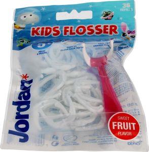 Jordan  Jordan Kids Flosser Nici dentystyczne dla dzieci 5+ 1op.-36szt 1