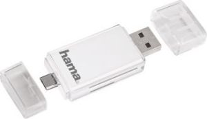 Czytnik Hama USB 2.0 SD/microSD 2W1 USB/microUSB - (001239490000) 2