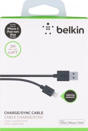 Kabel USB Belkin do ładowarki, USB, 2m (F8J023bt2M-BLK) 1