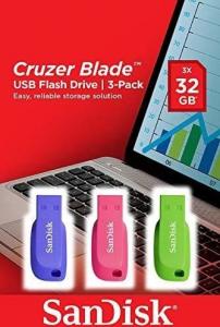 Pendrive SanDisk Cruzer Blade (3 sztuki), 32 GB (SDCZ50C-032G-B46T) 2