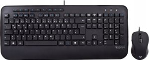 Klawiatura + mysz V7 V7 PRO USB KEYBOARD MOUSE COMBO DE/FULLSIZE/PALMREST GERMAN QWERTZ 1