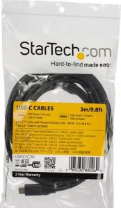 Kabel USB StarTech USB-C - USB-C 3 m Czarny (USB2C5C3M) 3