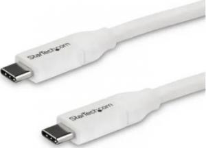 Kabel USB StarTech USB-C - USB-C 4 m Biały (USB2C5C4MW) 1