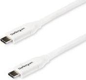 Kabel USB StarTech USB-C - USB-C 2 m Biały (USB2C5C2MW) 1