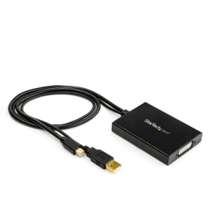 Adapter AV StarTech DVI-D - DisplayPort + USB-A czarny (MDP2DVID2) 1