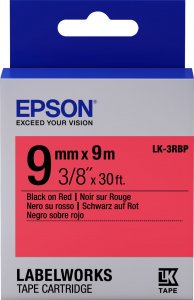 Epson Epson Epson Label Cartridge Pastel LK-3RBP Black/Red 9mm (9m) 1