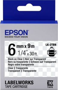 Epson Epson Epson Label Cartridge Transparent LK-2TBN Black/Transparent 6mm (9m) 1